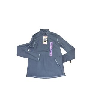 NWT Women's SOYBU Blue 1/4 Zip Pullover Active Jacket Size *MEDIUM*